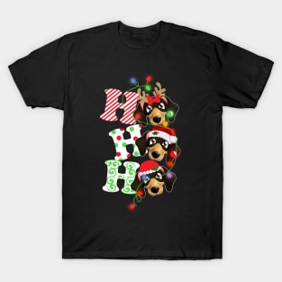 Ho Ho Ho Funny Christmas For Dachshund Lovers T-Shirt